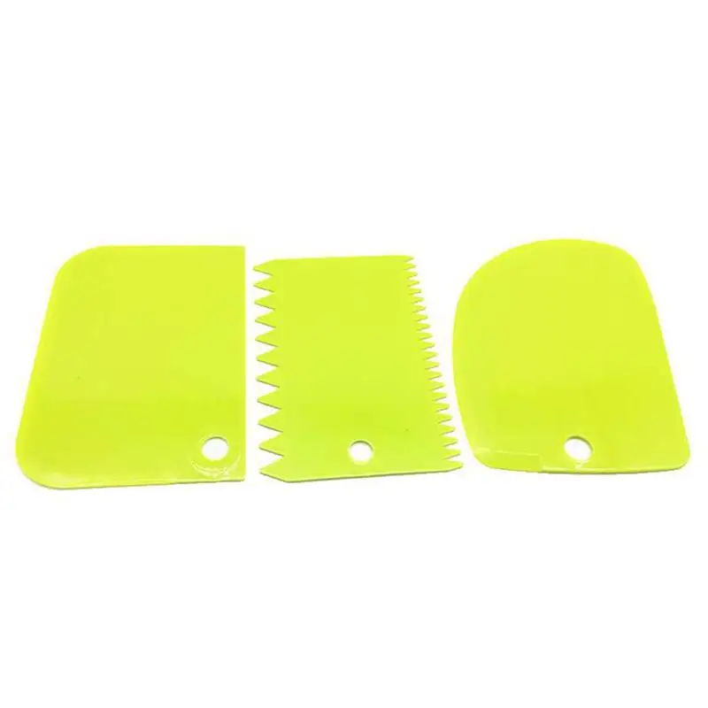 3Pcs/Set Cream Scraper Irregular Teeth Edge DIY Scraper Cake Decorating Fondant pastry cutters Baking Spatulas Tools