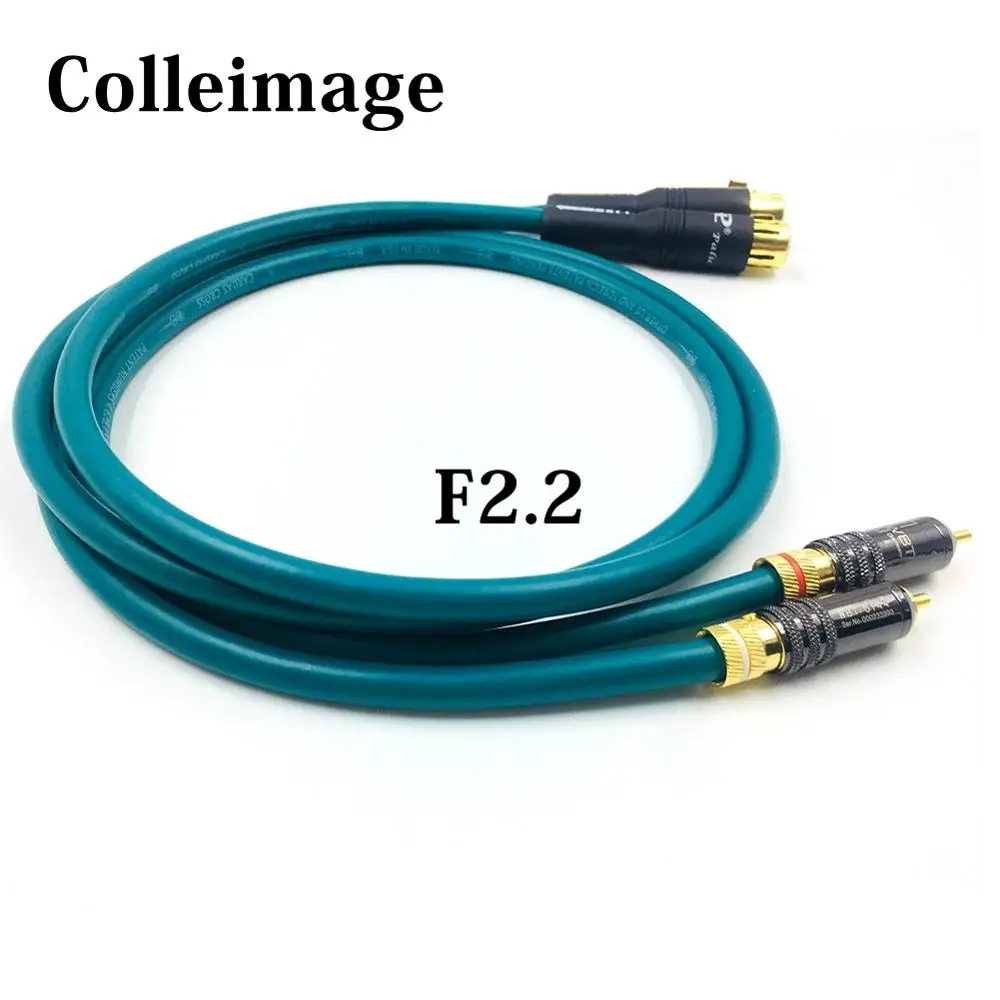 

High Quality Gold-plated Plated Xlr to Rca Male Cable, Cardas 3 Pin 2 XLR female to 2RCA Audio Cable