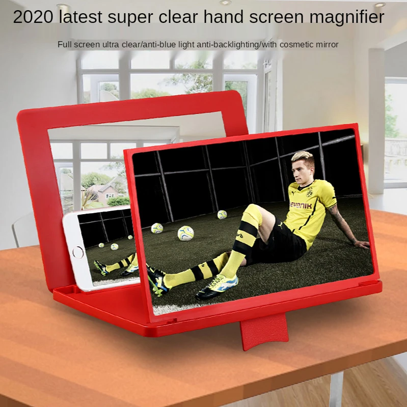 12 Inch Mobile Phone Screen Magnifying Glass 3X 4X Pull-out Creative Stretching 3d Mobile Phone Magnifying Glass Holder