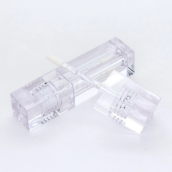 500pcs Empty 6.9ML High Grade Lipgloss Tubes Square Transparent Lip Gloss Tubes With Wand Lip Gloss Tubes Clear L5601-3