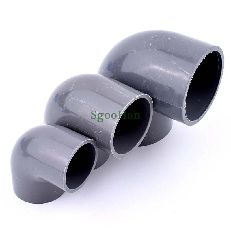 2~20PCS Inner Diameter 20~50mm PVC Pipe 90° Elbow Connector Plastic Hydroponic Planting Framework Joints Irrigation System Parts