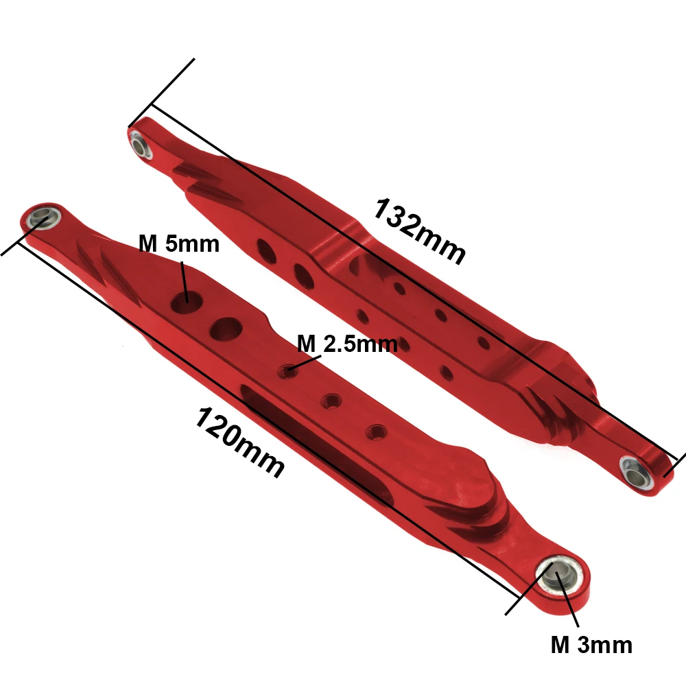 2pcs Machined Alloy Rear Shock Lower Support Rod For Rc Hobby Model Car 1-10 Vrx Octane Vetta Karoo Ftx Outlaw Upgraded Hop-Up