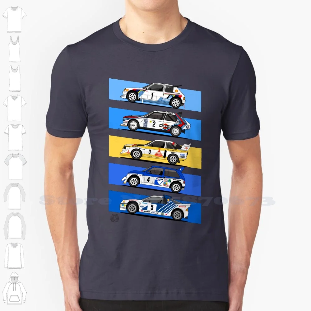 1986 Group B V2 Cool Design Trendy T Shirt Tee 1986 Rally Wrc Lancia Mg Groupb Group Groupe Racing 6r4 205 T16