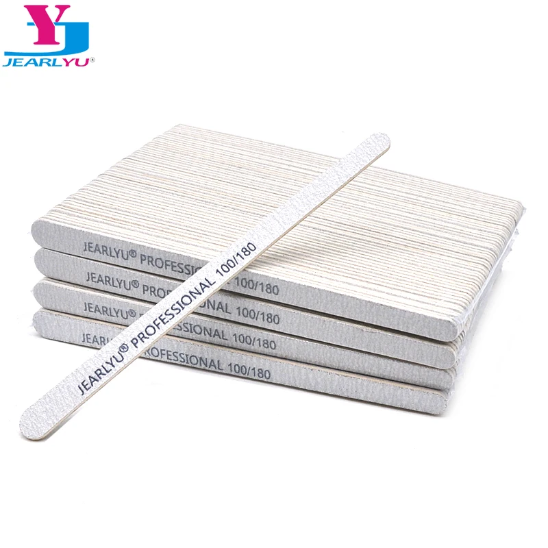 

200 Pcs/Lot Professional 100 180 240 Nail File Buffer Acrylic Gel Polish Grey Sanding Files Emery Board Manicure Nail Art Tools