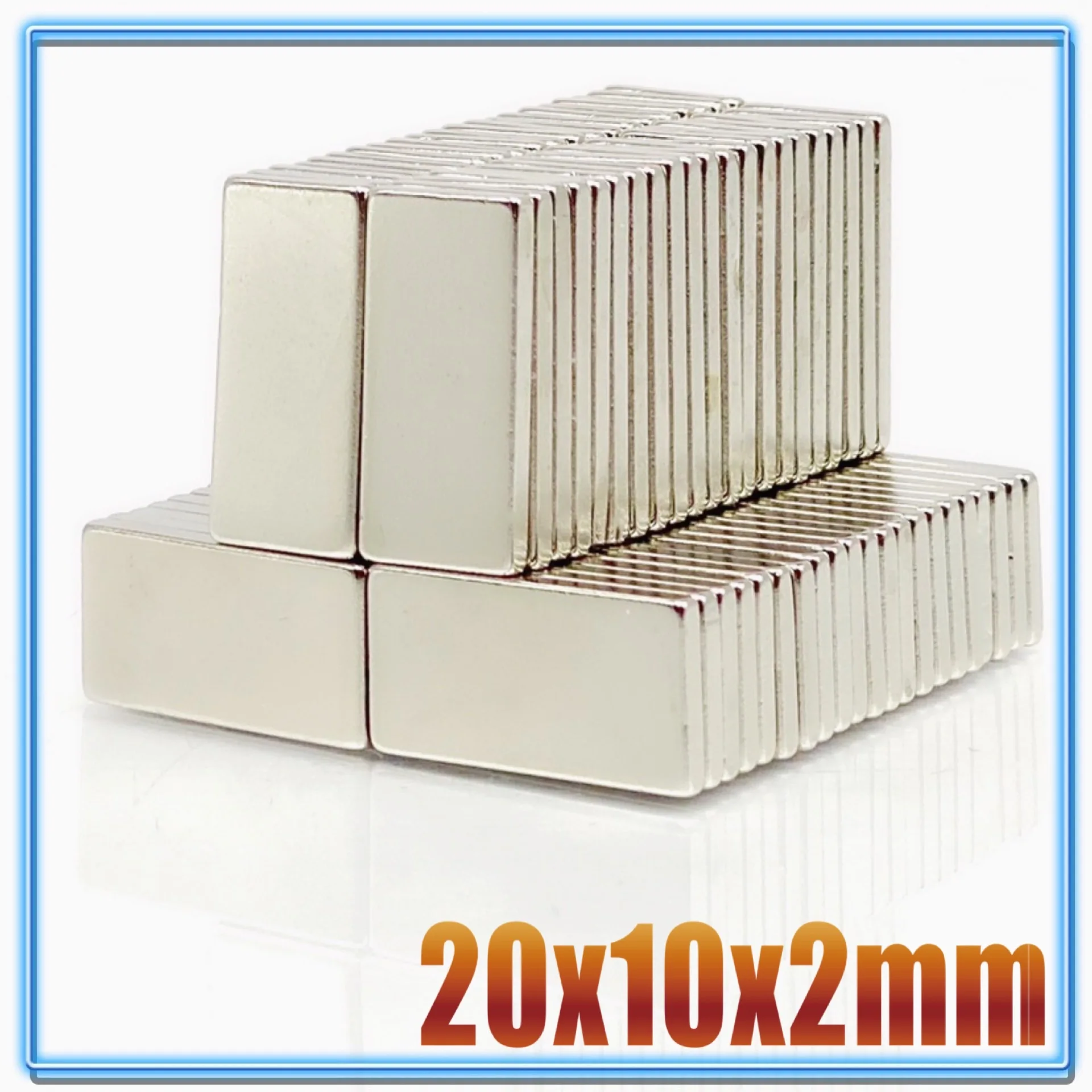 20Pcs N35 Neodymium Magnet Block 20X10X2 20X10X3 20X10X4 20X10X5 25X10X3 30X10X2 30x10x4 20X5X2 mm Block Bar Magnets Rare Earth