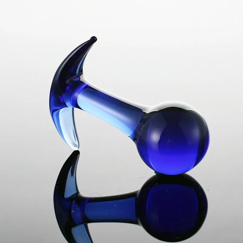 Anchor Style Pyrex Glass Crystal Artificial Dildo Expander Anal Plug Ball for Men Women Bdsm Bondage Adults Games Sex Products