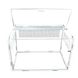 Reptile Breeding Box Acrylic Terrarium Feeding Box Transparent For Animals Reptile Pets Insect Spider Lizard Frog Cricket Turtle