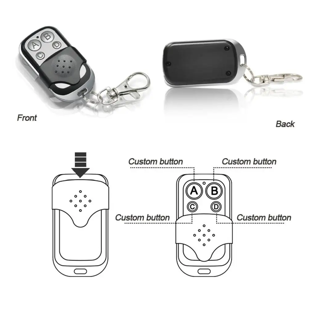 Auto Copy Type Remote Control ZY1-COPY Chip 433MHZ Wireless Remote Control Wireless Switch Alarm Remote Control Car Accessories