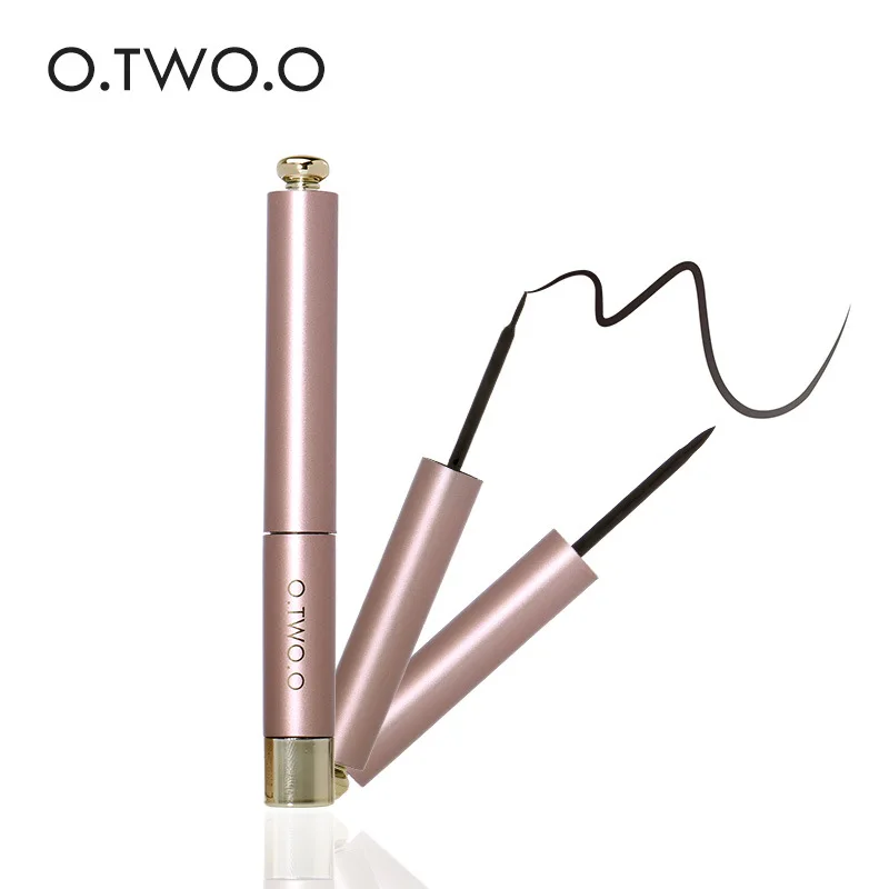 O. Tw o.o Rose Gold Series Eyeliner Liquid Quick-Dry Sweat-Resistant Not Smudge Eyeliner Two Brush Selectable