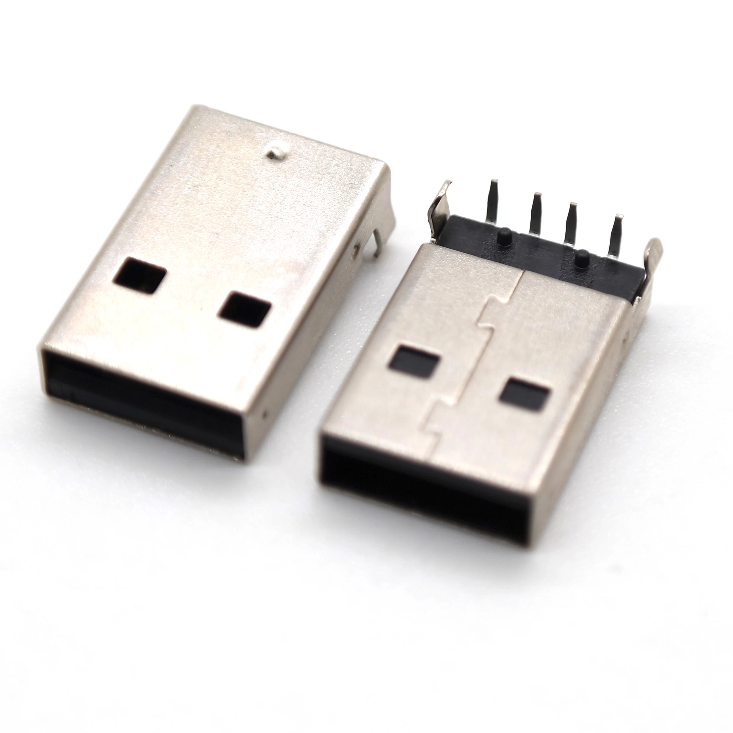 10PCS USB male seat AM sink plate Type-A 90° plug-in straight edge 4 straight leg 2 bent leg computer U Disk USB seat PCB board