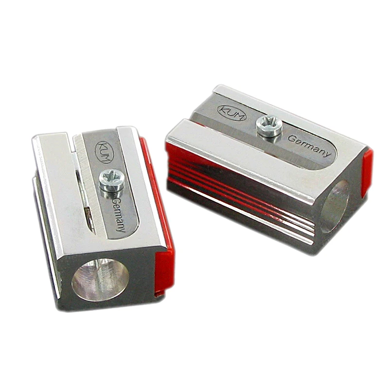 1pc German KUM 420E Magnesium High Sharp Single Hole Sharpener with 2 Replacement Blades Suitable for 8mm Pencil