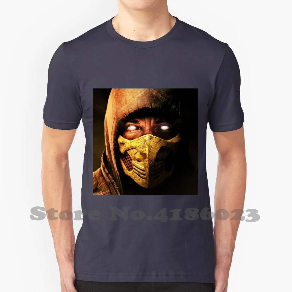 Mortal Kombat Scorpion 100% Cotton T-Shirt Mortal Kombat Scorpion Video Game Sub Zero