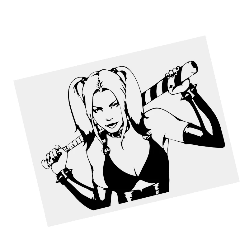 

S61385# Харли Куинн Black Transparent Car Sticker Vinyl Decal Waterproof Decors for Motorcycle Bumper Laptop