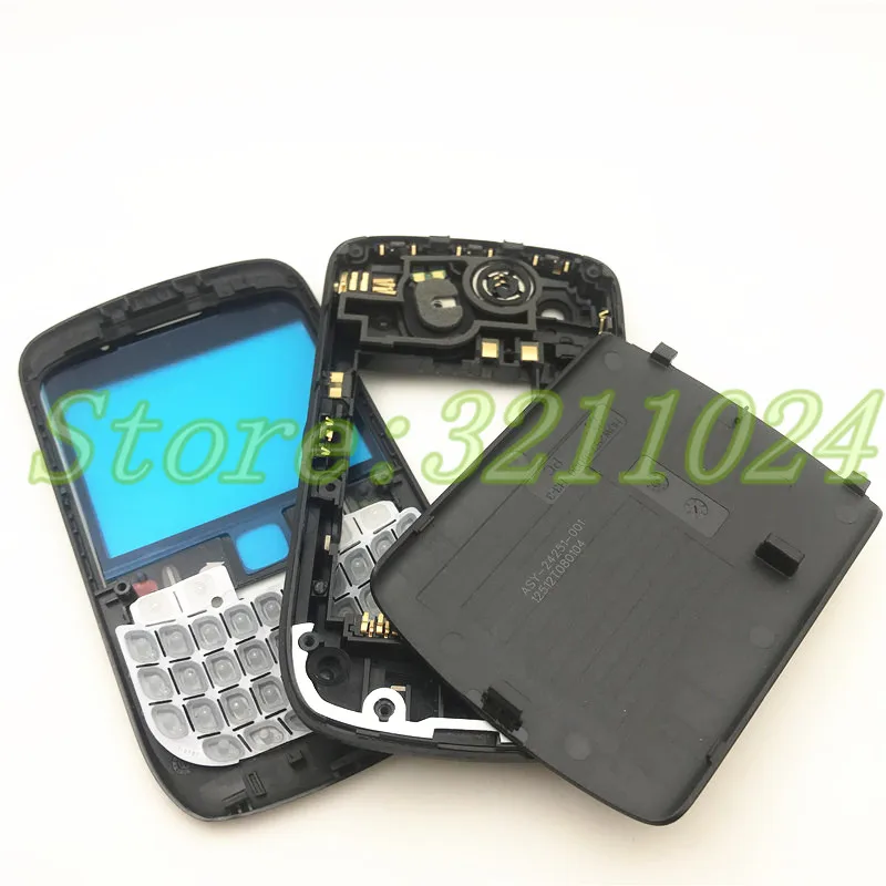 Full Housing Cover Case For Blackberry Curve 8520 Front Middle Frame Plate  Battery Back Cover With English Keypad Repair parts