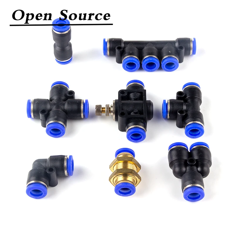 Pneumatic fittings CylinderPU/PV/PE/HVFF/SA Water Pipes and Pipe Connectors Direct Thrust 4-16mm PK Plastic Hose Quick Couplings