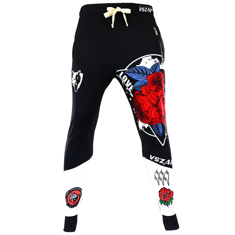 VSZAP-Fitness Training Rose Pants, Muay Thai, Sanda, MMA Fighting, Fighting, Running, Kick Boxing Spodnie sportowe