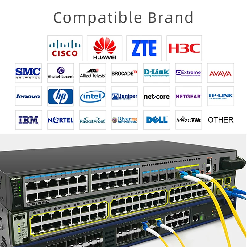 ONTi 10G duplex 10/40/80KM SFP Module SM LC Single Mode duplex Optic module Compatible with Cisco/Mikrotik Switch