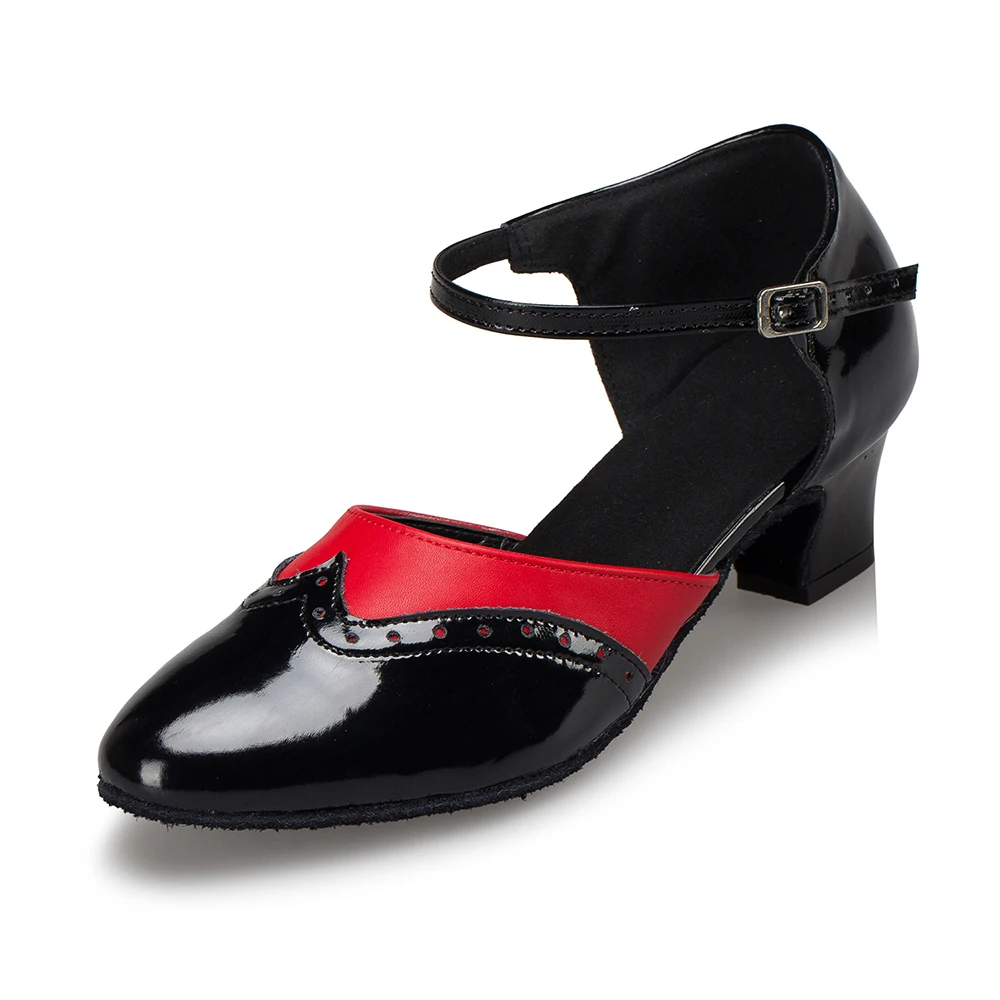 

Mid Heel Ballroom Dance Shoes Closed Toe Latin Salsa Dance Shoes For Girls Pacthwork Dance Shoes Latin Ladie's Latin Dance shoes
