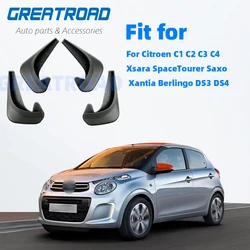 Set Universal Mudflaps Mud Flaps Splash Guards Mudguards For Citroen C1 C2 C3 C4 Xsara SpaceTourer Saxo Xantia Berlingo DS3 DS4