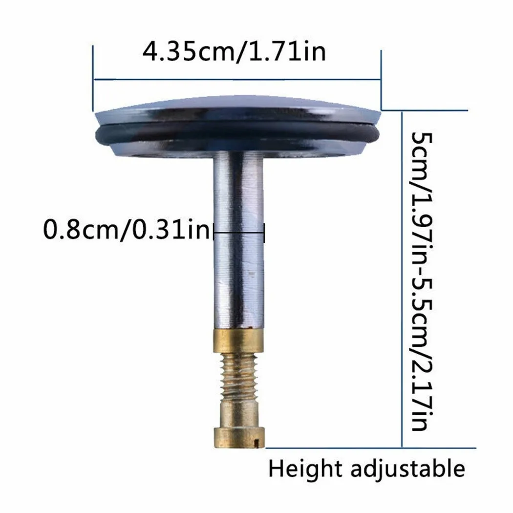 43mm 욕조 플러그 드레인 스토퍼 드레인 필터 팝업 폐기물 플러그 욕실 욕조 싱크 교체