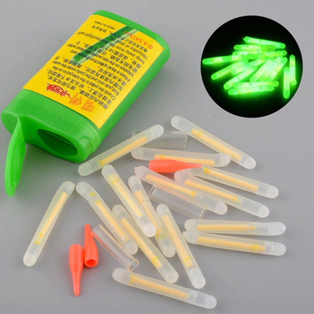 15/20PCS Size S L Light Night Float Rod Lights Dark Glow Stick Useful Fishing Fluorescent Lightstick