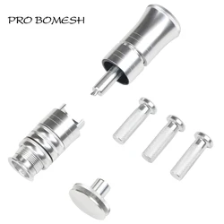 Pro Bomesh 1pcs Aluminum DIY Fishing Reel Seat Accessory Trim With 3 Ferrules DIY Fishing Rod Componnet