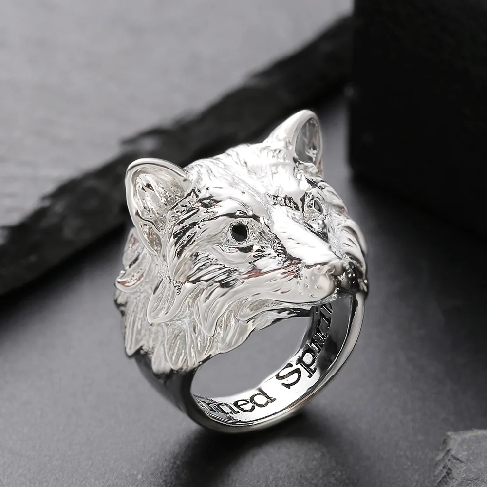 New Style Norse Mythology Viking Warrior Arctic Wolf Rings