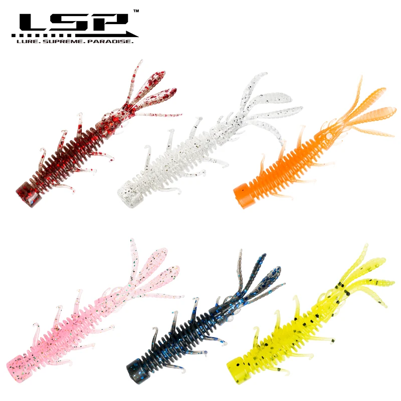 LSP 8Pcs/Bag 2.5inch Floating Soft Shrimp Soft Crawfish Bait Floating NED Rig Drop Shot Shrimp Lure with fish attractant