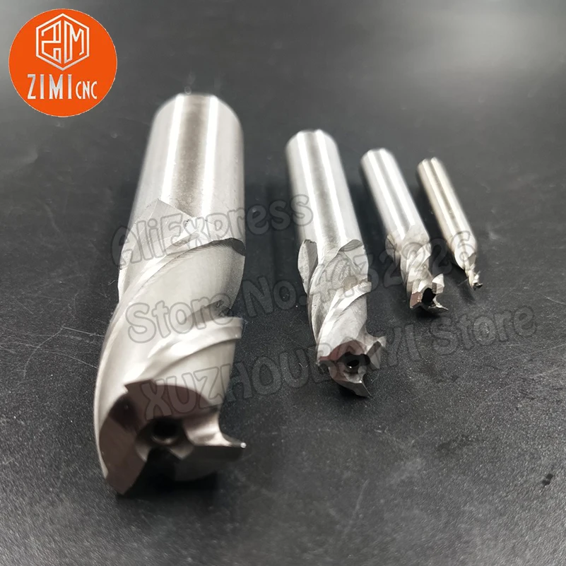 11mm 12mm 13mm 14mm 15mm High Speed Steel Carbide Milling Cutter White Steel End Mill 3F SWT CNC Milling Tool Cutter Milling Set