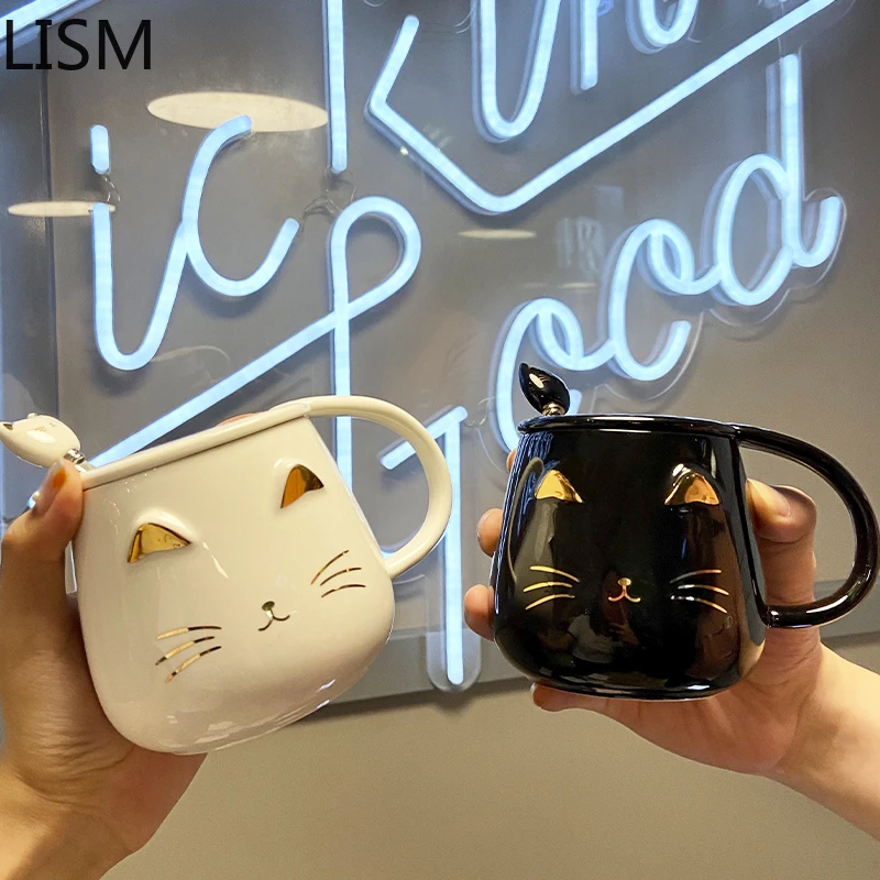 

Coffee Mug Ceramic Cute Coffee Mugs and Cups Cute Cat Ceramics Coffee Mug Set Handgrip Animal Mugs Creative Water Cup