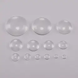 Lote de 5-50 unidades de cabujón de cristal transparente, redondo, ovalado, cuadrado, corazón, cabujón, camafeo, bandeja, Configuración para suministros de fabricación de joyas DIY