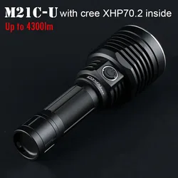 Convoy M21C-U XHP70.2 Flashlight Long Range Linterna Led Hight Powerful Flash Light 21700 Hunting Camping Torch Lantern