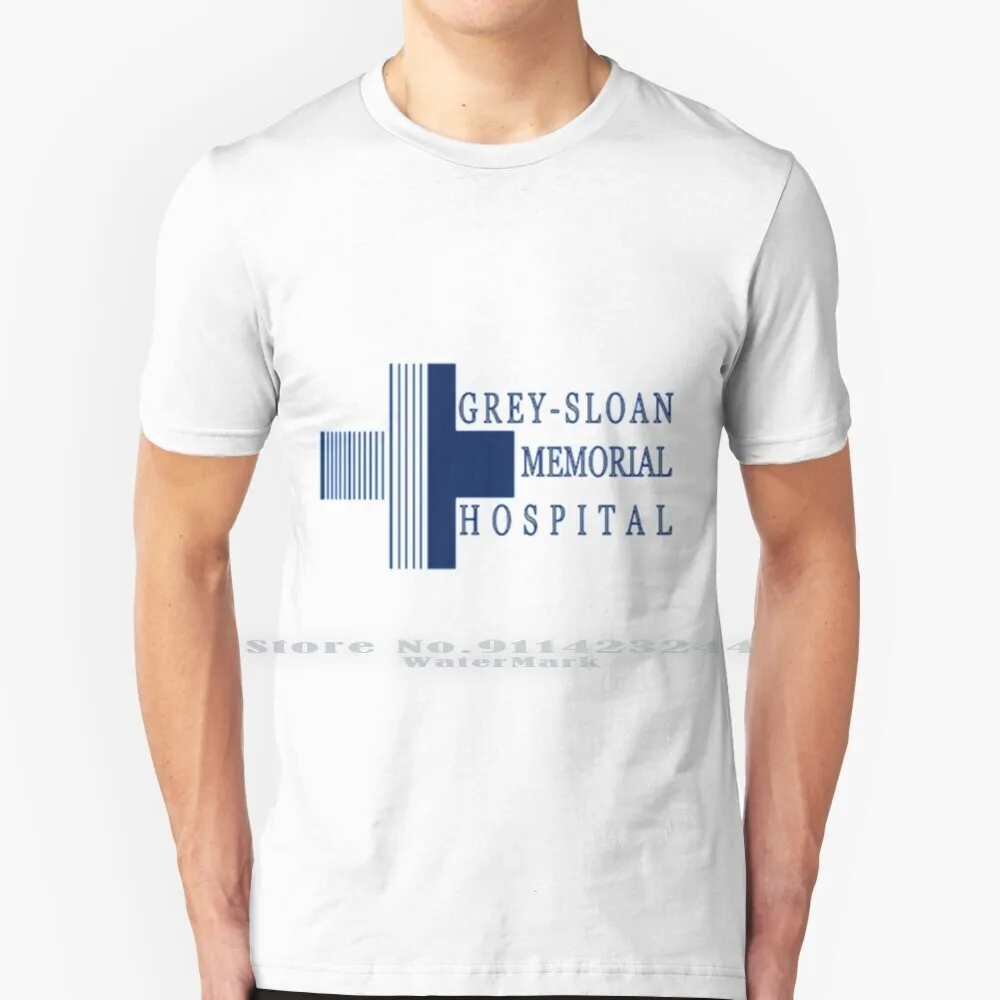 Grey Sloan Memorial Logo 100% Cotton T Shirt Greysloan Greysanatomy Marksloan Lexiegrey Season9 Plancrash Opeate Surgery