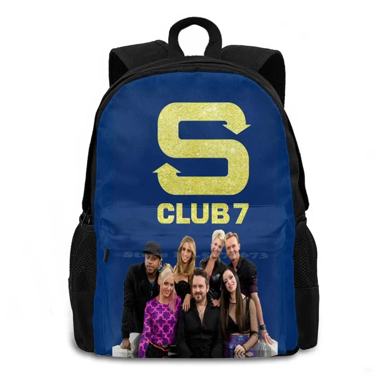 S Club 7 2015 Large Capacity School Backpack Laptop Travel Bags S Club 7 S Club Tina Jon Paul Hannah Bradley Rachel Jo Reach