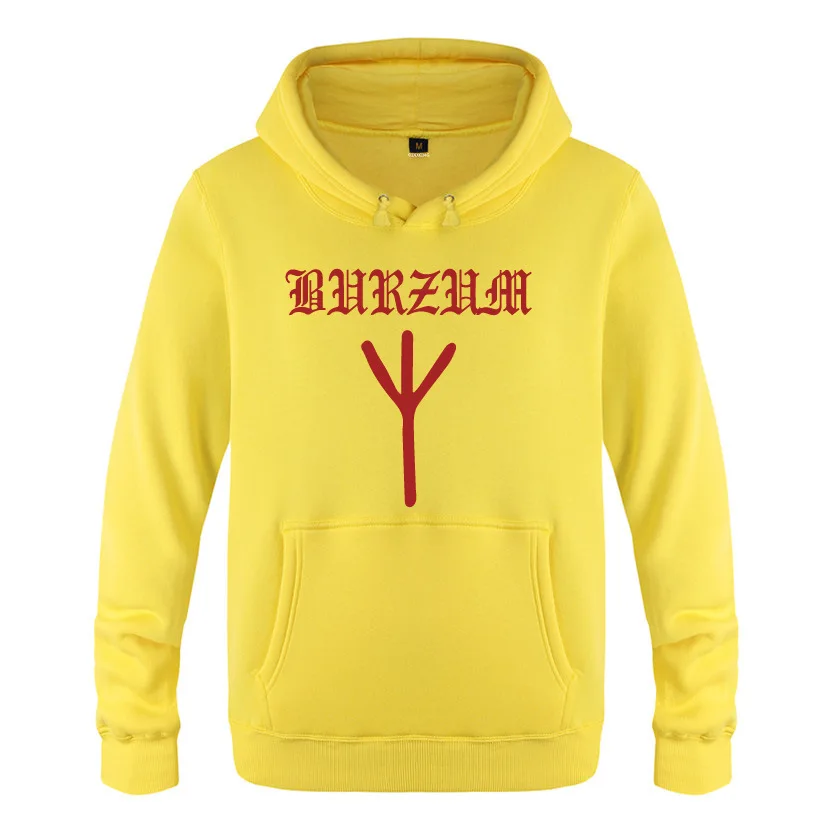 Mens Hoodies Music Black Metal Burzum Rune Hoodie Men Hip Hop Fleece Long Sleeve Men's Sweatshirt Skate Punk Rock Pullover Coat