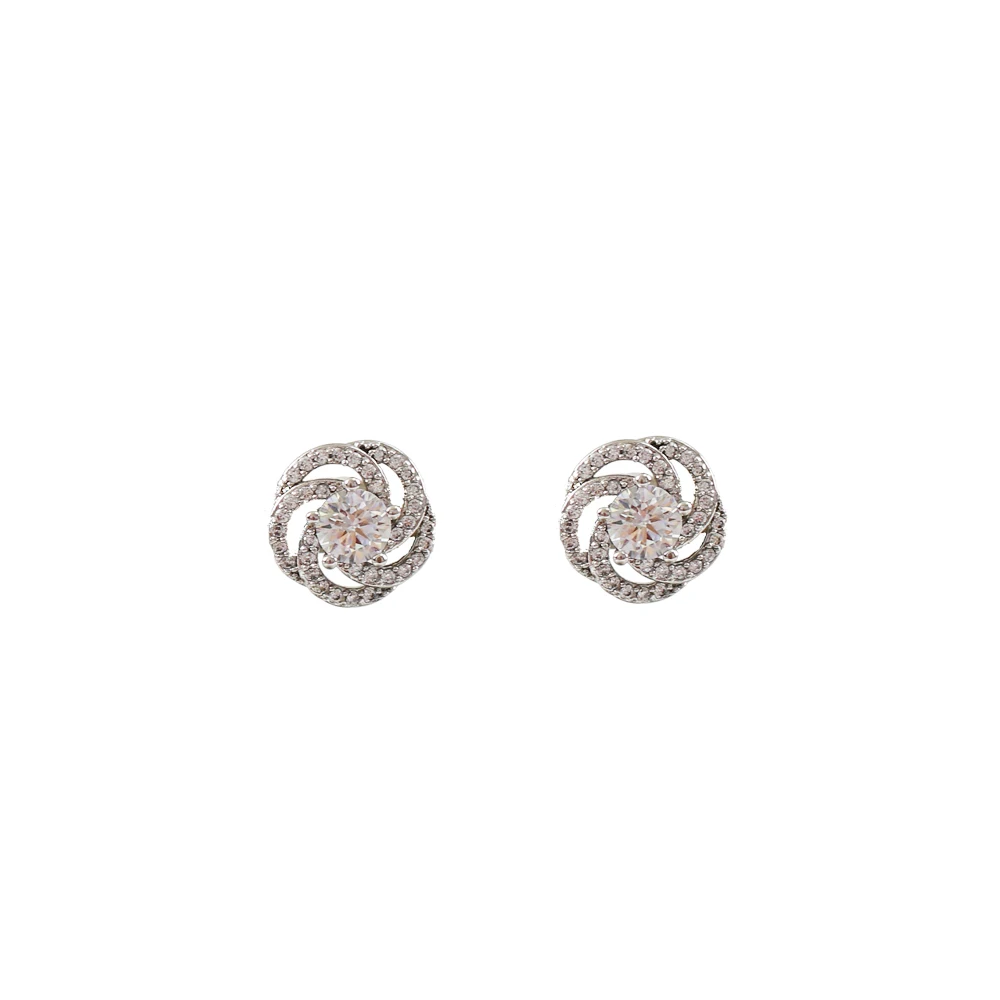 LANFLORA fashion Trendy zircon copper alloy women stud earrings for Anniversary gift birthday party gift cheap wholesale price