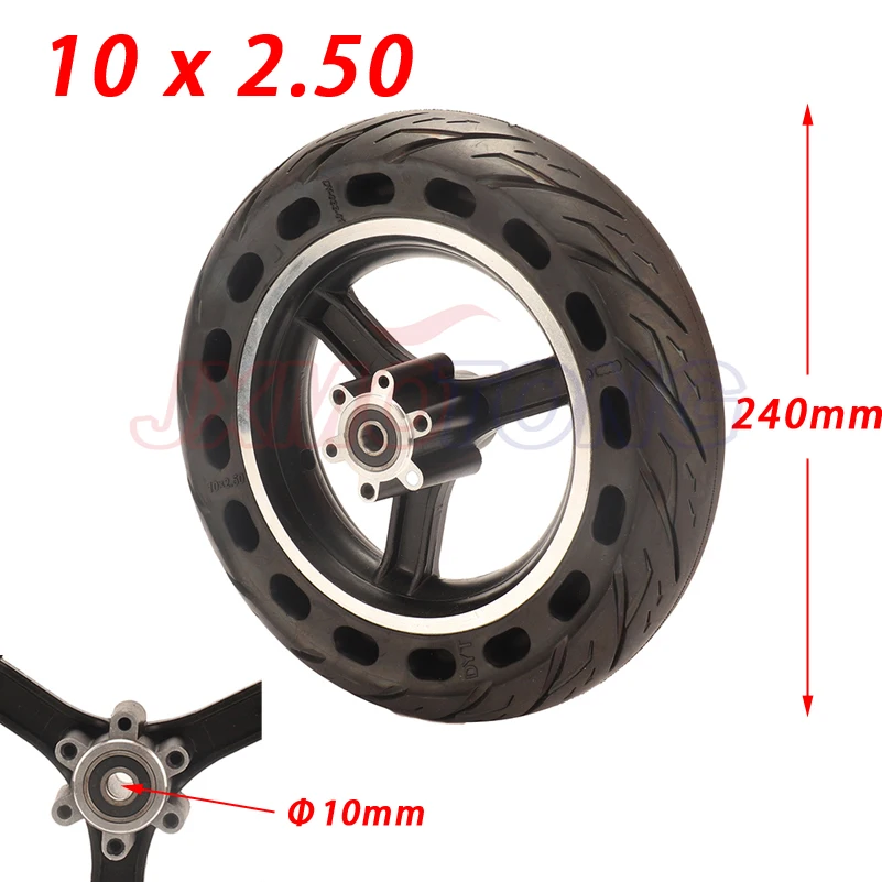 

High quality 10*2.5 inch wheel hub electric scooter Damping Solid Tyres Hollow Non-Pneumatic Tires Original Factory