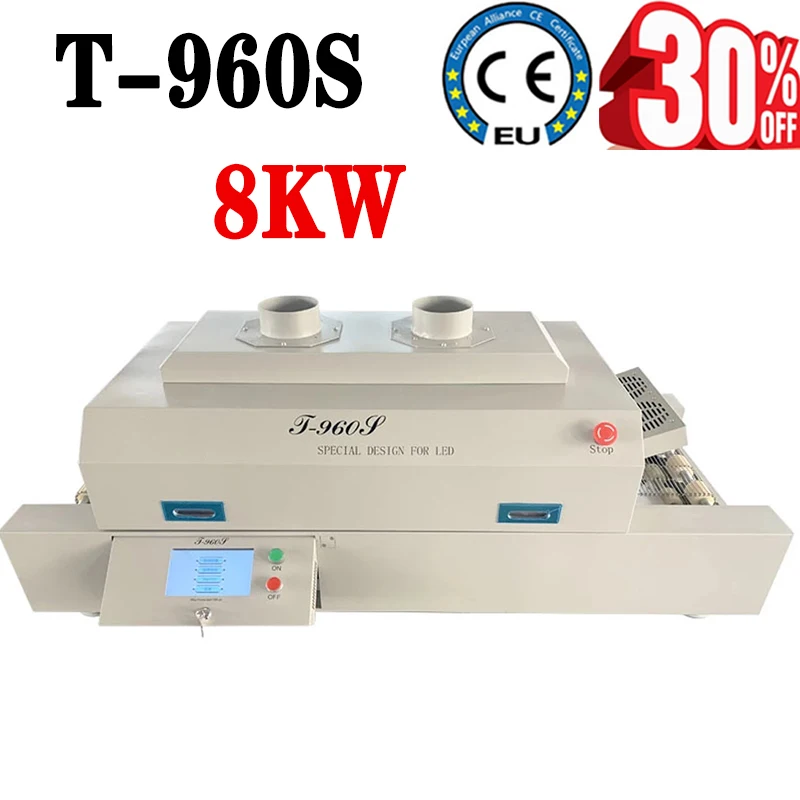 

220V 8KW T-960S LED Soldering Machine touch screen Reflow Oven Infrared IC Heater BGA SMD Rework Station