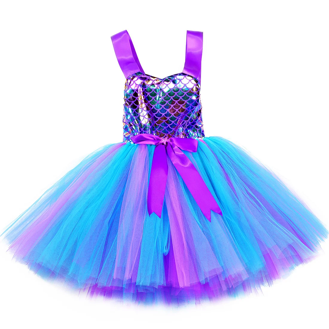 Girls Mermaid Dress Kids Birthday Party Dresses Little Mermaid Princess Costumes for Halloween New Year Party Dresses KidsOutfit