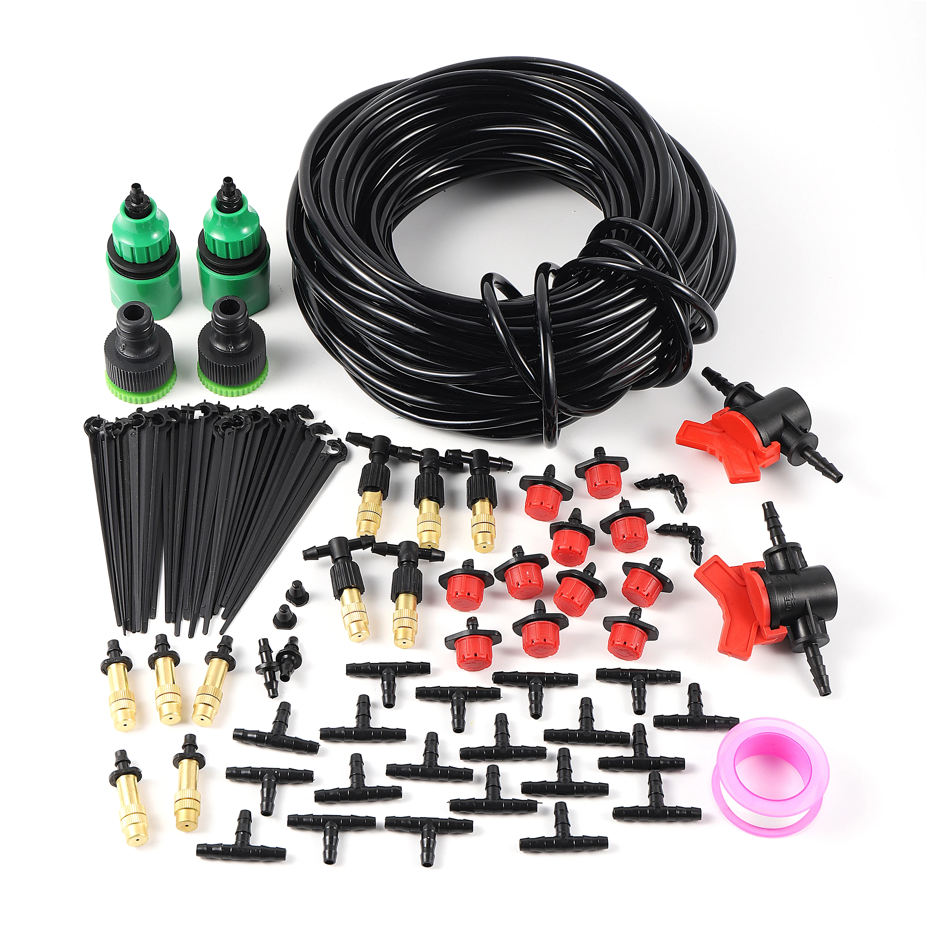 

5/10/15/20/25m Garden Watering Irrigation System Watering Kit with 4/7mm PVC Hose Automatic Irrigation Misting Sprinkler Dripper