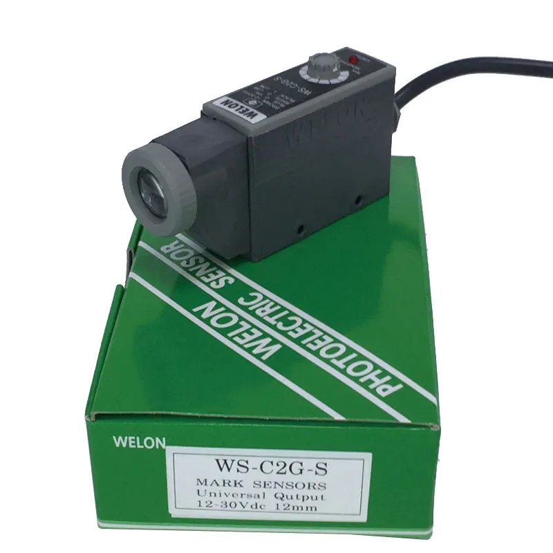 WELON WS-C2G-S Photoelectric Mark Sensor 12-30V DC Color Code Sensor For Bag-making Machine