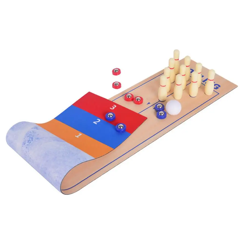 3 In 1 Table Top Games Shuffleboard Bowling Curling Games Toys For Children Christmas Friends Family Party Sports Game Toys