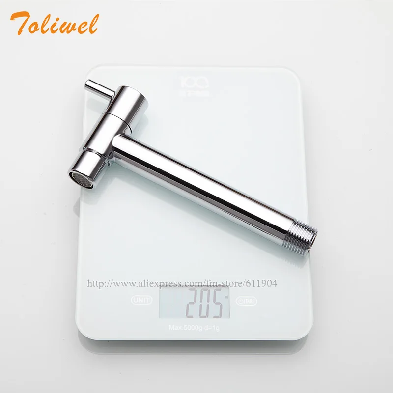 Extra Long Polished Chrome Laundry Bathroom Wetroom Kitchen  Wall Mounted Sink Faucet Tap Spigot Bibcocks