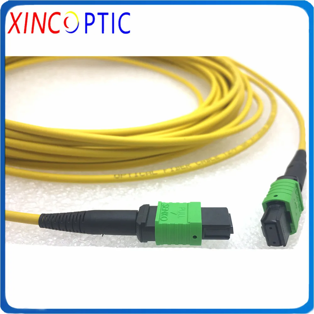 OS1 MPO Connector Patch Cord 8Fibers MPO Female to MPOAPC F Trunk Cable 8F 1/2/3/5/7/10/15/20/25/30M Type C 3.0mm Round Cables