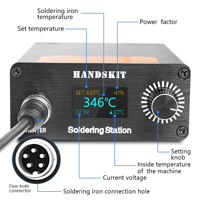 T12 Soldering Station LCD Digital Display Repair Soldering Iron Equipment Portable Home Electronics Repair Tools