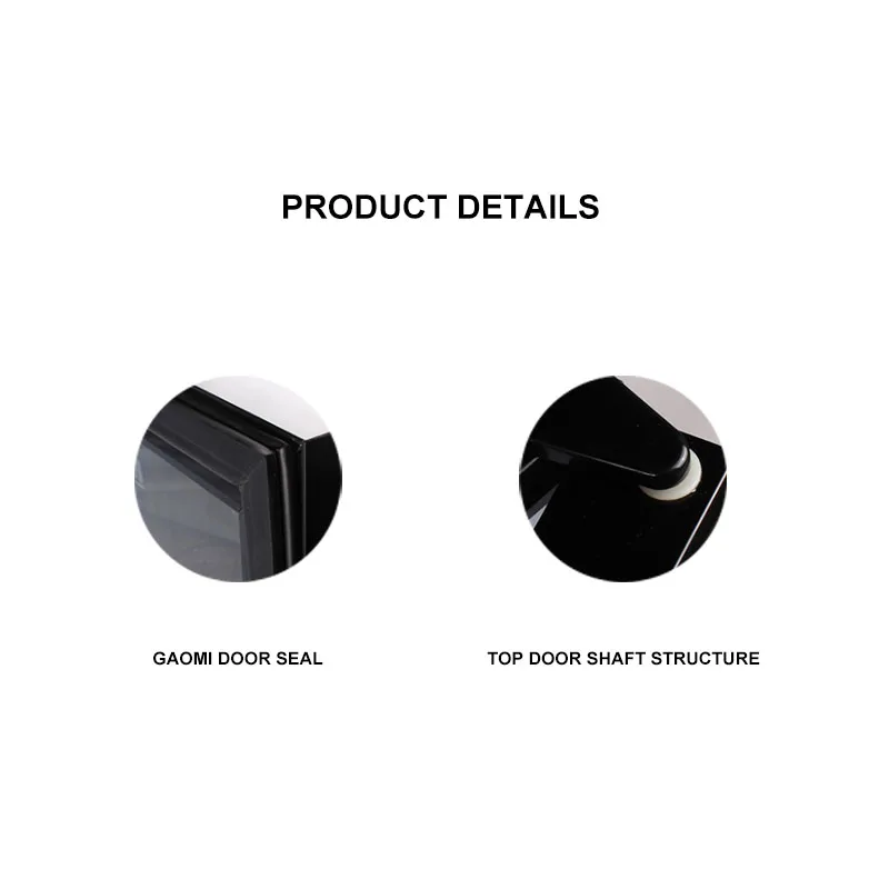 60L Kleine Koelkast Enkele Deur Masker Thee Behoud Kast Vriezer Met Transparante Glazen Deuren Voor Thuis En Kantoor