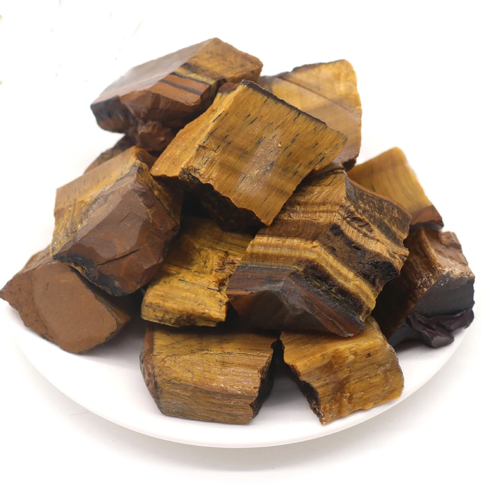 Natural Tiger Eye Raw Stone Chakra Healing Quartz Crystal Repair Rock Mineral Specimen Home Decor