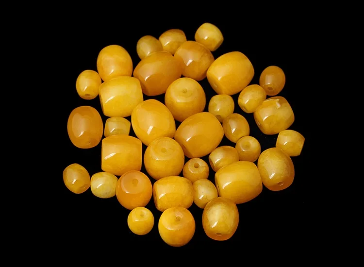 10pcs Hot Natural yellow Chalcedony Loose Bucket/Drum shape Beads