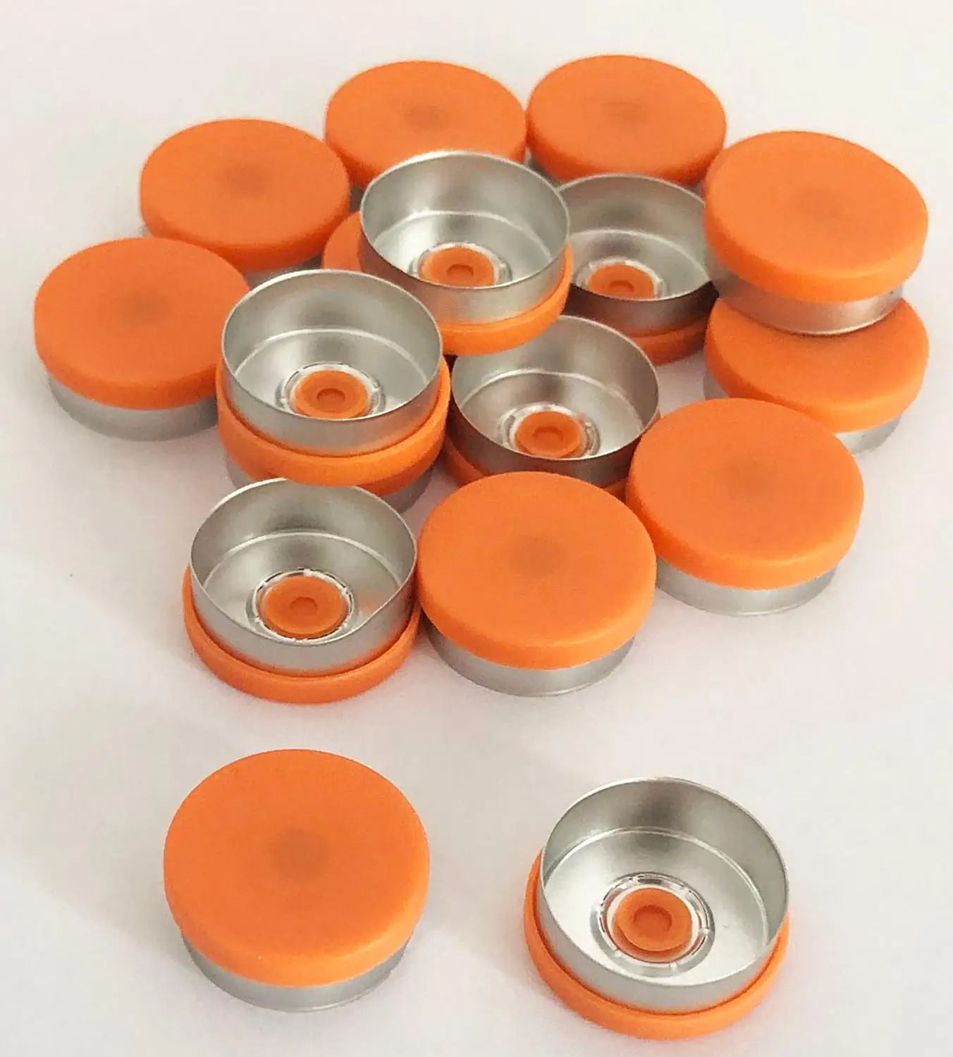 100Pcs 20Mm Kleur Opties Aluminium Plastic Cap Glazen Flacon Caps Seal Scheur Cap Aluminium Tops Voor Krimp glazen Flacon