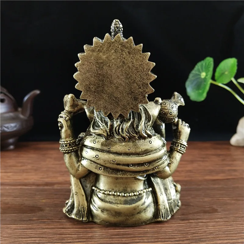 Bronze Color Ganesha Statue Sculpture Big Resin Ornaments Hindu Elephant God Buddha Statues Figurine Home Decoration Lucky Gifts - Image 6
